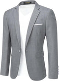 Men's Slim Fit One Button Sport Coat - Cotton Polyester Blend