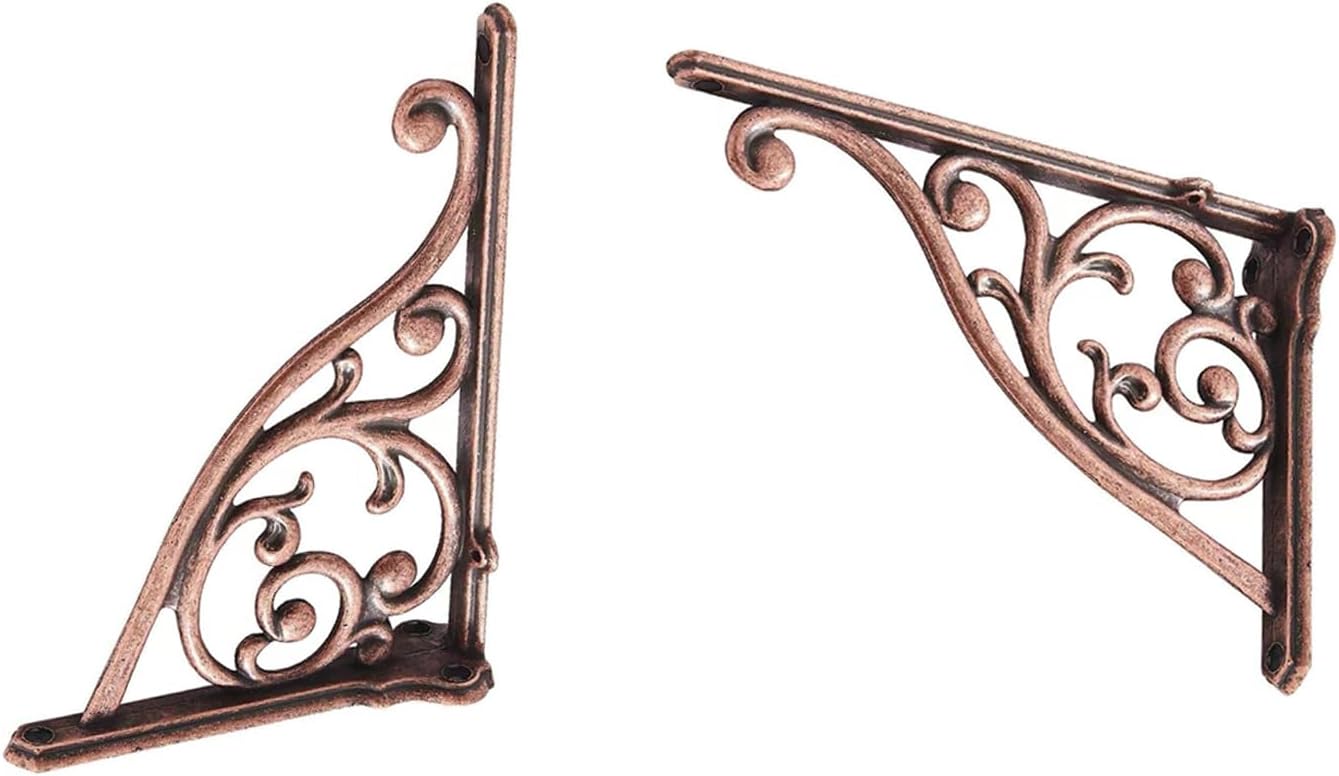 Heavy Duty Solid Stand 12 Inch Antique Copper Shelf Bracket