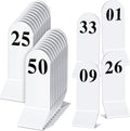 Remerry Table Numbers 1-50 Acrylic Tent Cards - Clear, Double-Sided