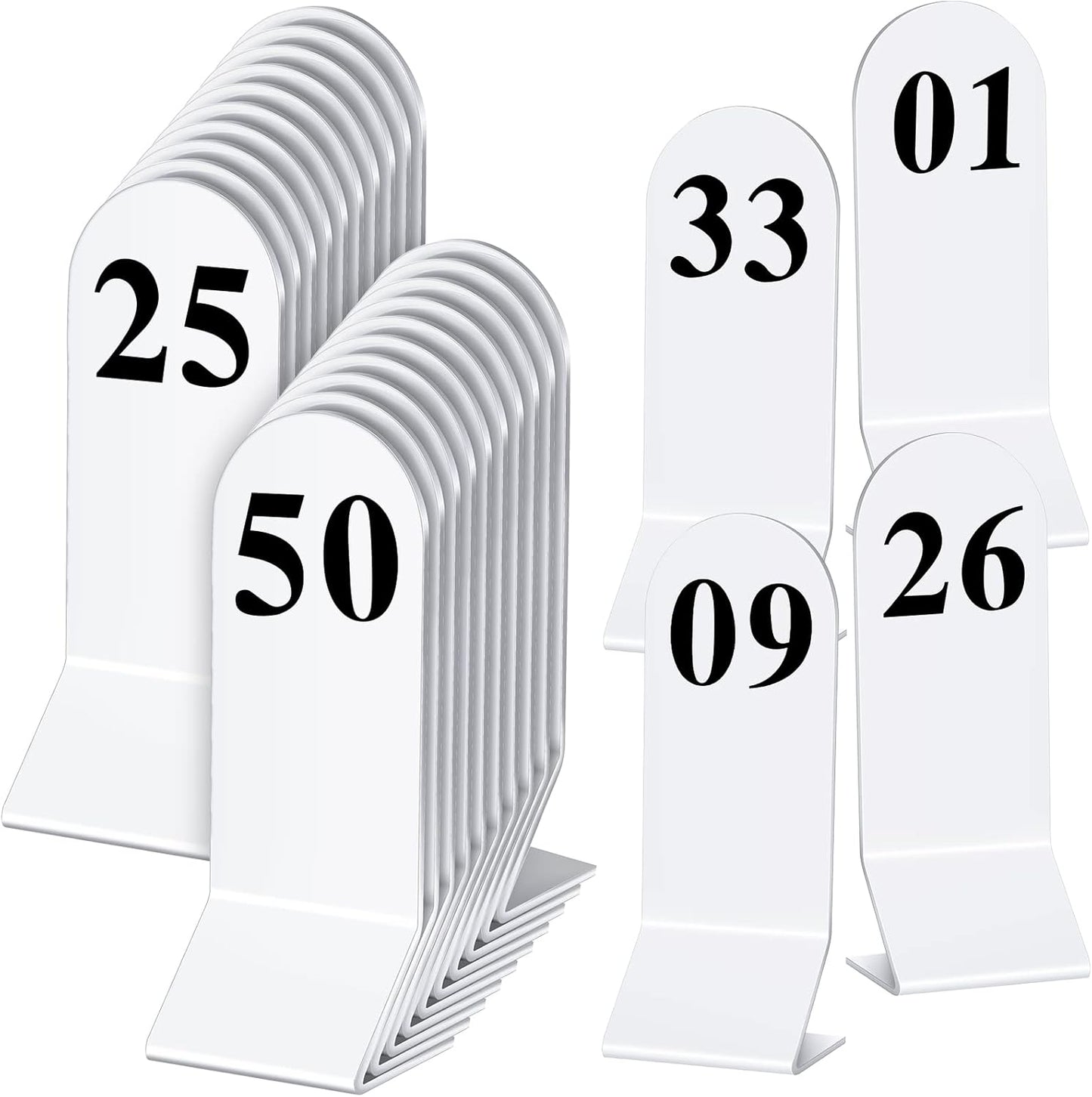 Acrylic Table Numbers 1-50 for Weddings and Events by Remerry