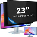 23 in Computer Privacy Screen Filter 2-Pack - Anti Blue Light & Anti