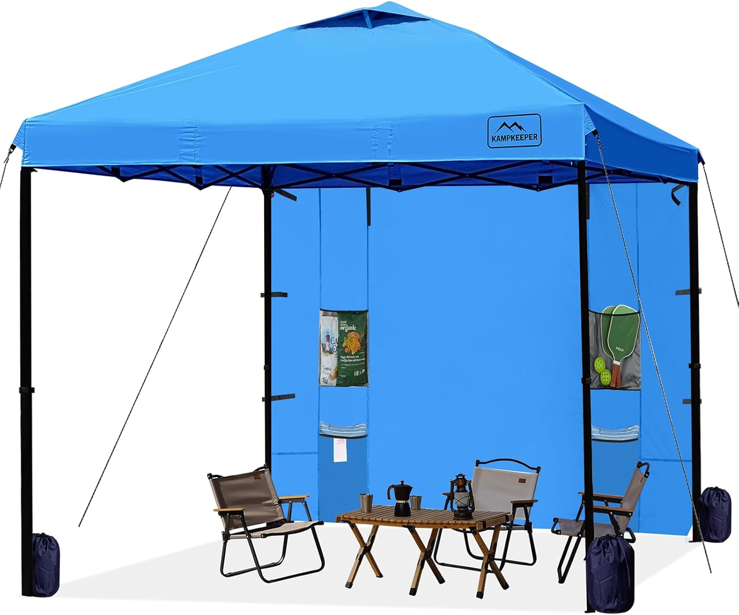 10x10 Pop Up Canopy Tent with Sidewall for Outdoor Shade