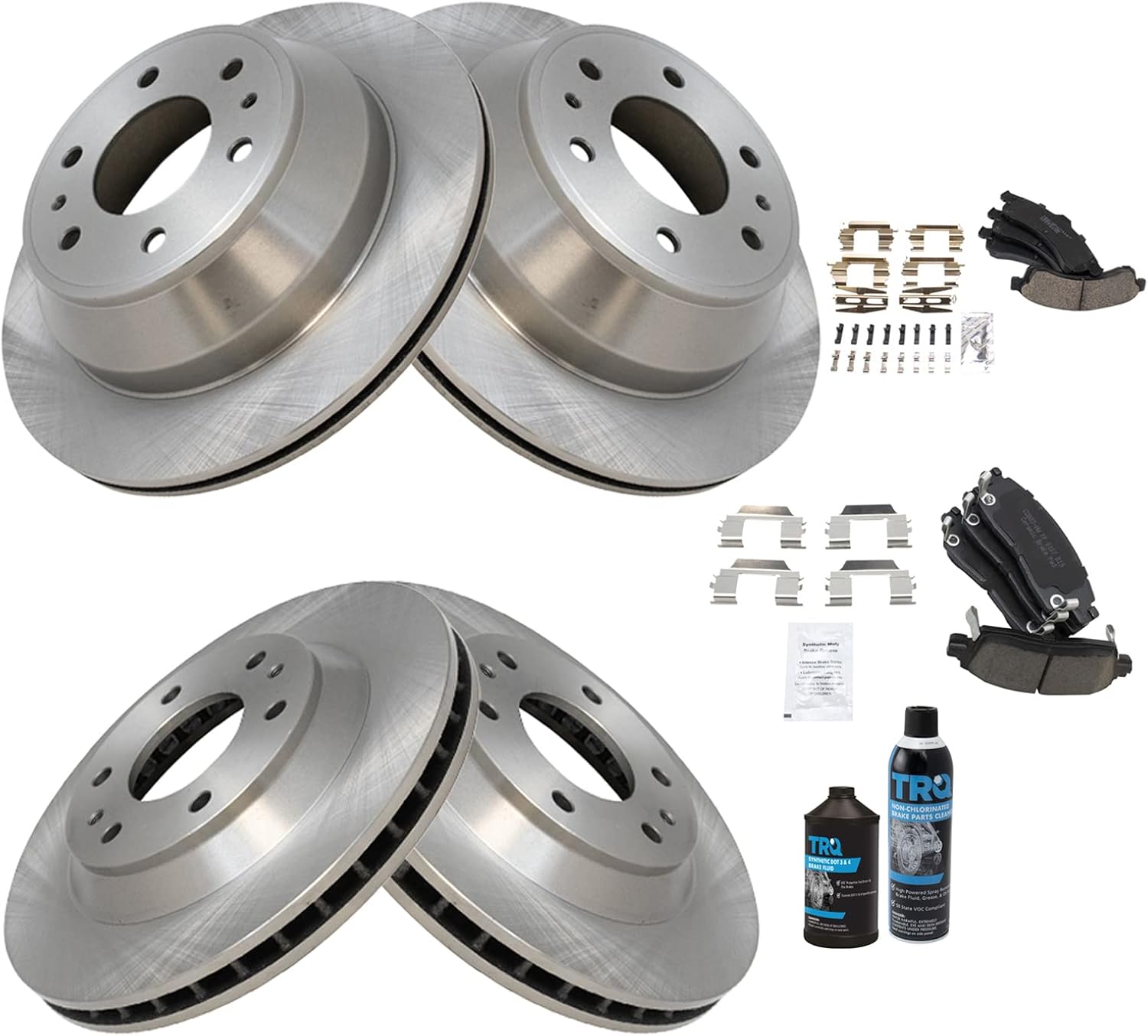TRQ Brake Pad & Rotor Kit for Buick Rainier & Chevrolet Trailblazer