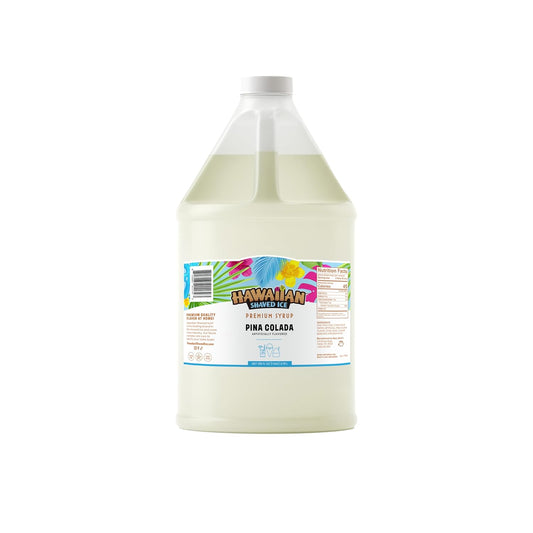Hawaiian Shaved Ice Syrup Pina Colada Gallon for Snow Cones
