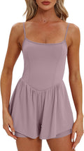 Beaully Women's Summer Sleeveless Romper - Double Lined Short Jumpsuit