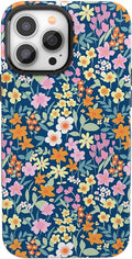 Casely iPhone 14 Pro Case Full Bloom Navy Floral - Bold Protection