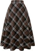 Tartan Maxi Skirt A-Line Wool Plaid Skirt - Warm Pleated Style