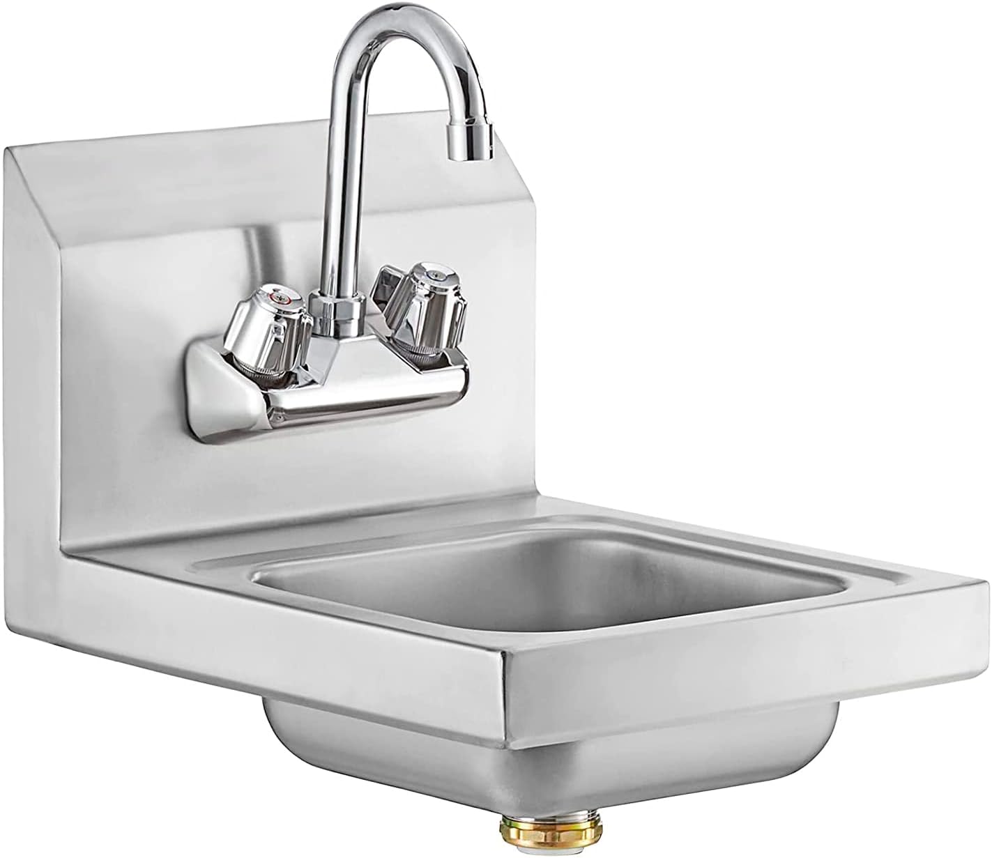AmGood Stainless Steel Wall Mount Hand Sink for Home and Kitchen