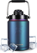 Ice Shaker Insulated Stainless Steel Half Gallon Water Jug - 64 oz