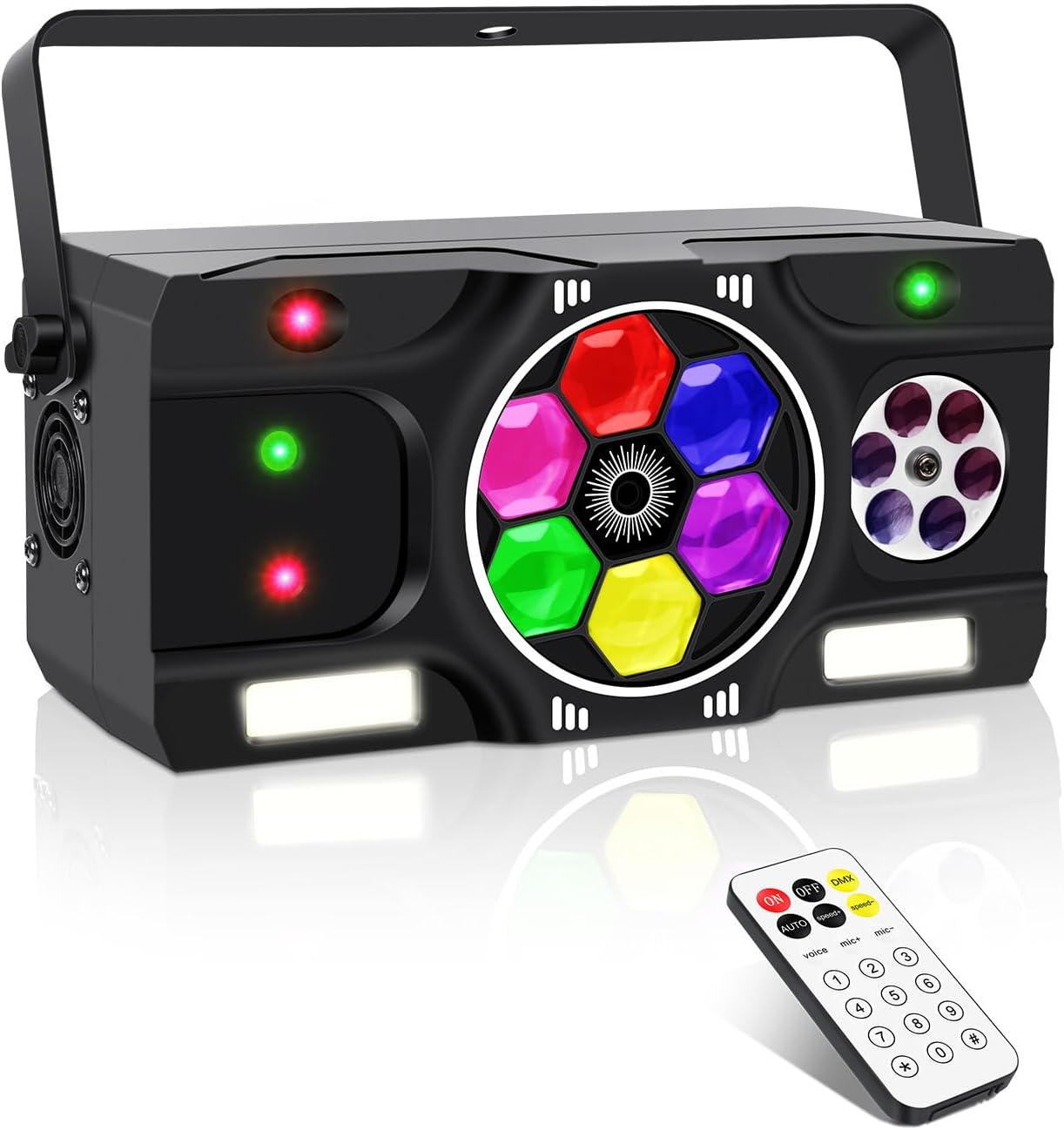DJ Lights 80W 6IN1 LED Disco Party Lights with Remote Control