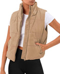 AUTOMET Puffer Vest Women Sleeveless Cropped Winter Warm - Stylish