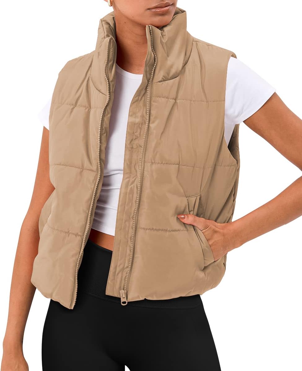 AUTOMET Puffer Vest for Women - Stylish Sleeveless Winter Wear