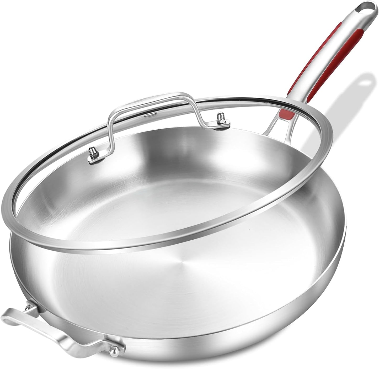 14-Inch Tri-Ply Stainless Steel Skillet for Versatile Cooking
