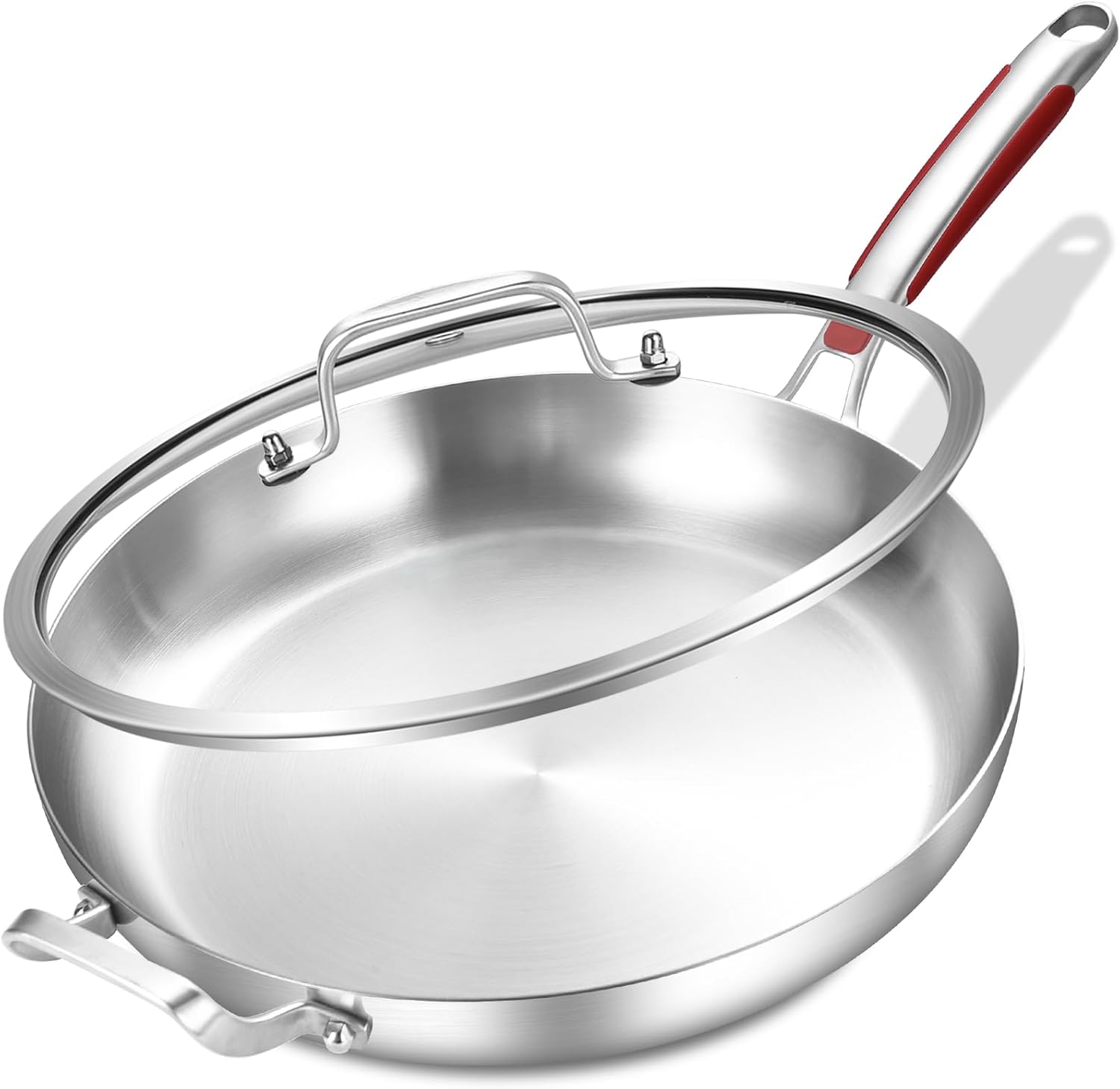 14-Inch Tri-Ply Stainless Steel Skillet for Versatile Cooking