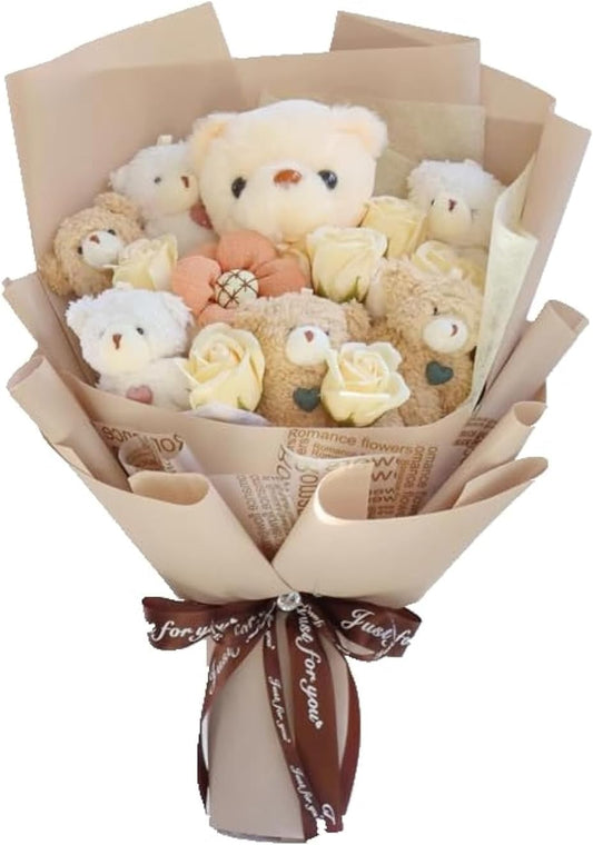 Cute Bear Bouquet - Handmade Plush Bear Bouquet for Any Occasion