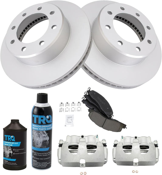 TRQ Front Brake Pad & Rotor Kit for Dodge Ram 2500 3500 Models