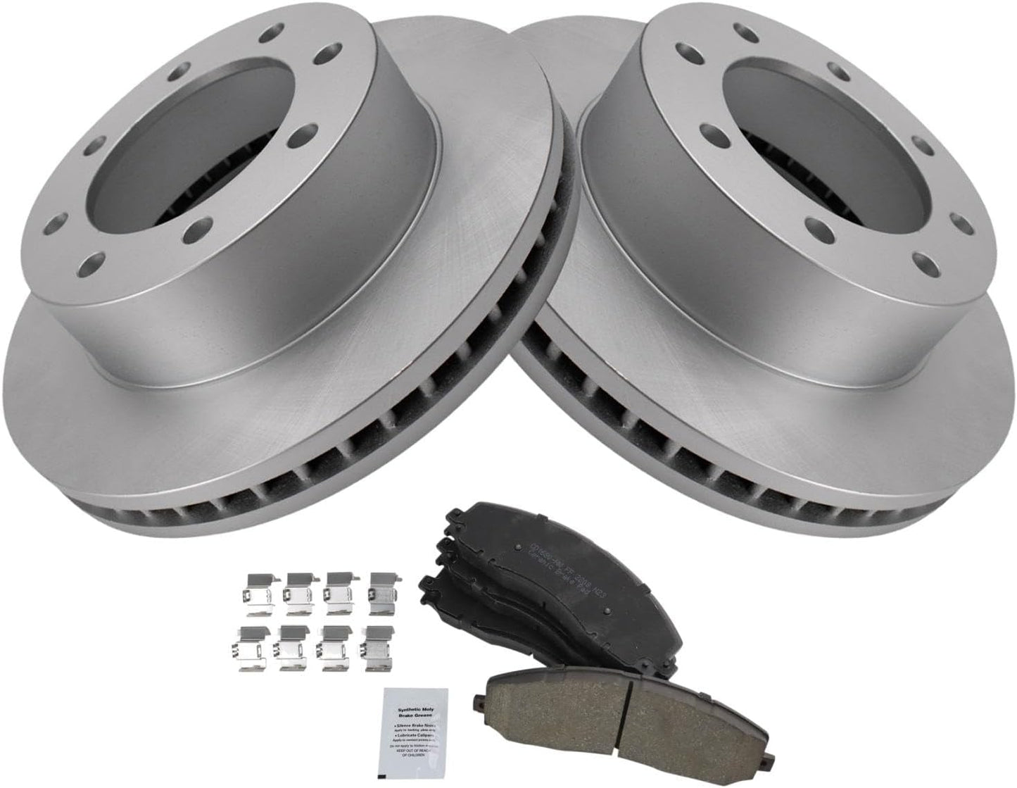 TRQ Front Brake Pad & Rotor Kit for 2013 Ford F-250 Super Duty