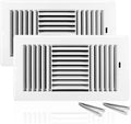 2 Pcs 12x6 in Air Vent Cover Ceiling Register - Adjustable 3-Way Flow