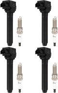 ECCPP 4 Ignition Coils with 4 Iridium Spark Plugs for Outlander 2.4L