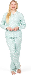 PajamaMania Women's Cotton Flannel Long Sleeve Pajama Set (Style L5XB)