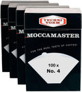 Moccamaster Technivorm #4 White Paper Coffee Filters - Pack of 4 Boxes