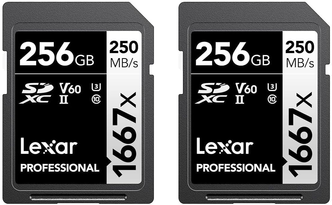 Lexar 256GB Professional 1667x SD Card for Photographers