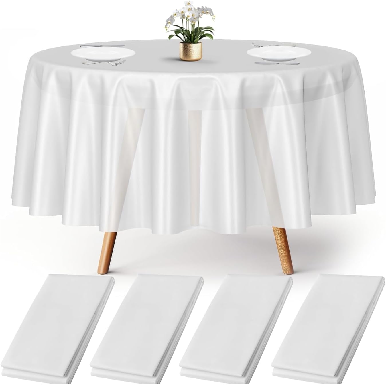 Elegant 84 Inch Round Tablecloths for Weddings and Events