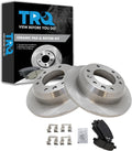 TRQ Rear Brake Pad & Rotor Kit Compatible with 2007-2012 Kia Sedona