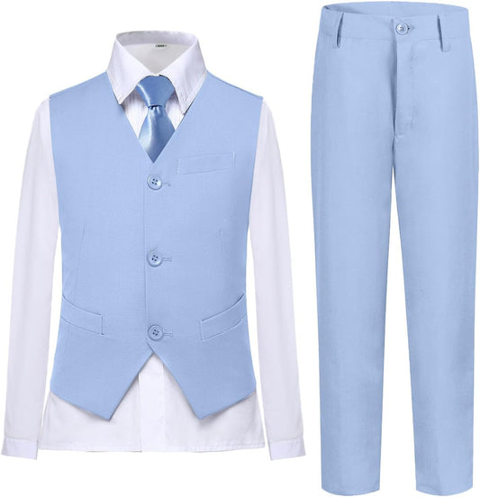 Boys Vest Set Formal Dress Suits for Weddings and Special Events
