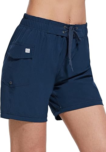 BALEAF Women's 5in Swim Board Shorts for Beach Surfing Fun