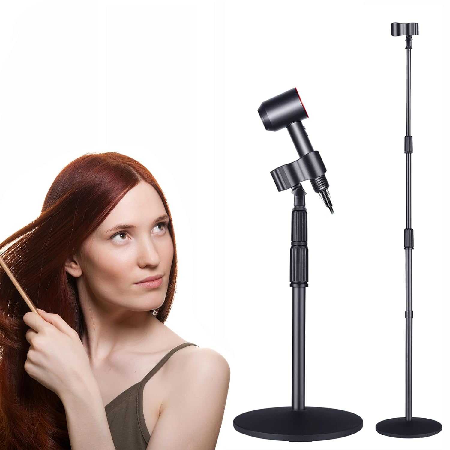 TAYUQEE Hands-Free Hair Dryer Stand - 180 Rotatable, Adjustable Height