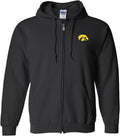 Team Color Full Zip Hoodie for College Fans - Campus Logo