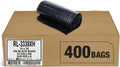 33 Gallon Trash Can Liners 400 Count - Thick 1.5 MIL Black
