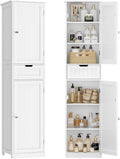 67 in Tall Bathroom Cabinet with 2 Doors & 1 Drawer for Storage
