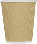 Karat 8 oz Ripple Insulated Coffee Cup 500 Count - Sturdy & Leak Proof