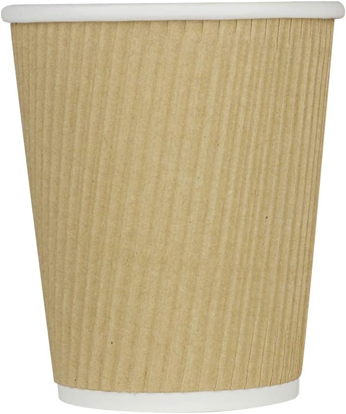 Karat 8 oz Ripple Insulated Coffee Cup - 500 Count Disposable Cups