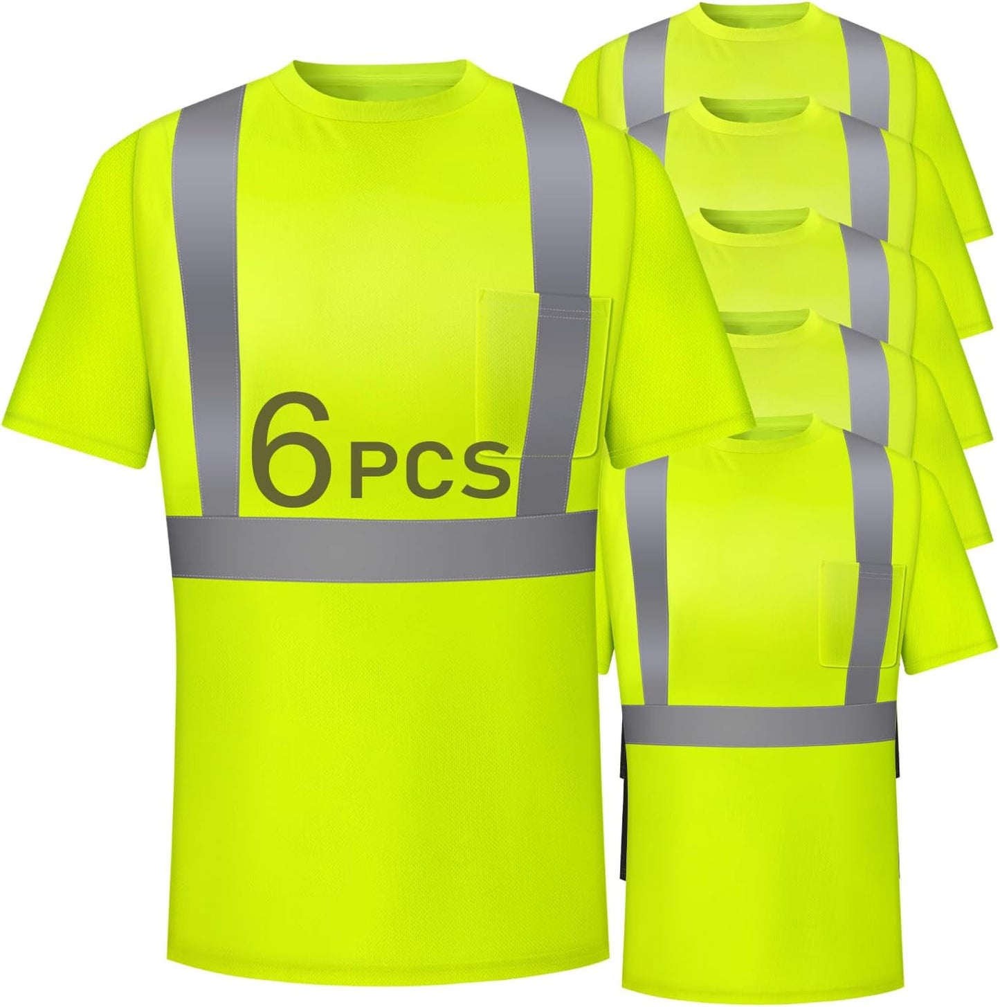 High Visibility Safety Shirts for Men with Reflective Strips
