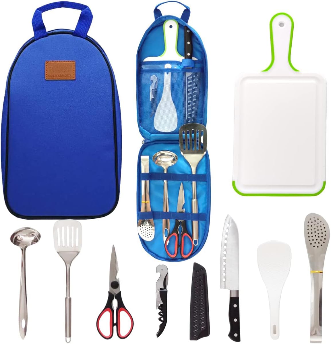 Gold Armour Portable Camp Kitchen Utensil Set