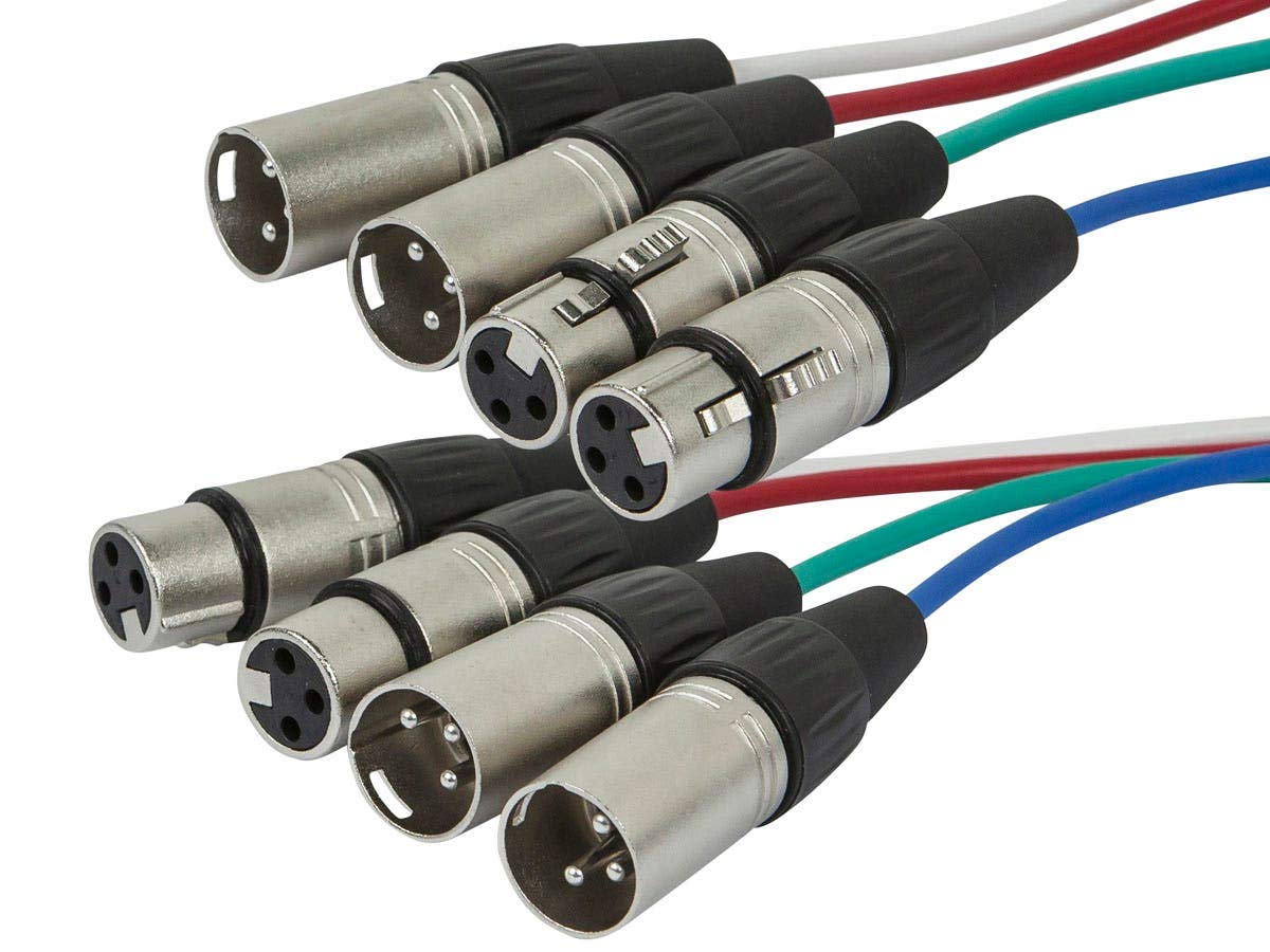 Monoprice 4-Channel XLR Male to Female Snake Cable - 20 Feet