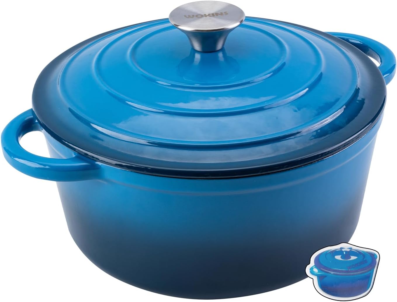 Enameled Cast Iron Dutch Oven Pot for Baking and Roasting