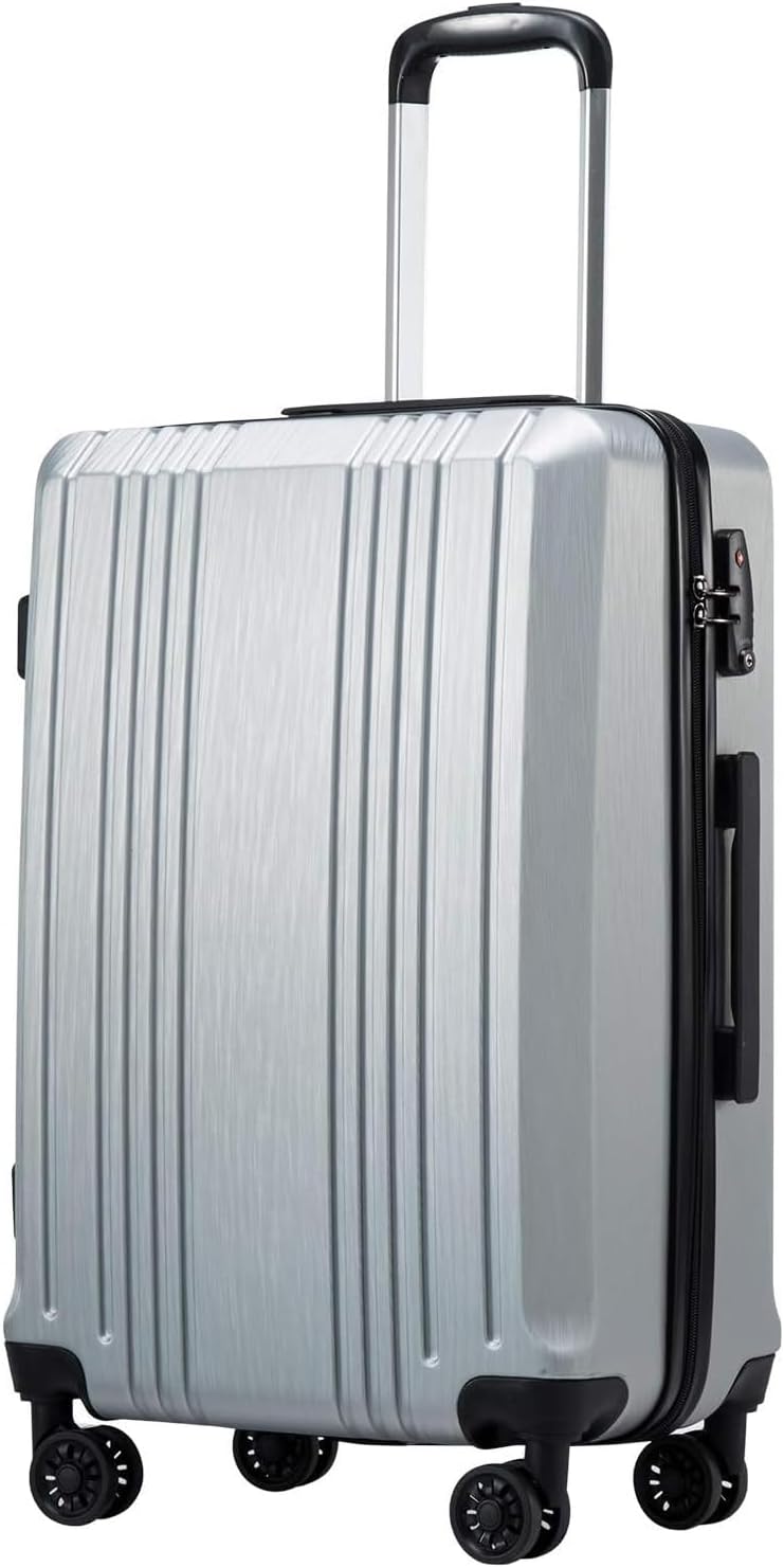 Coolife Luggage Suitcase PC+ABS with TSA Lock for Travel