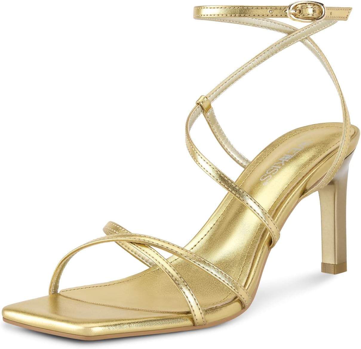 Wetkiss Womens Sandals Square Open Toe Strappy Heels Comfort