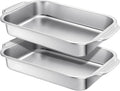 2 Pcs Stainless Steel Cake Pan 9 x 13 in - Durable Double Set