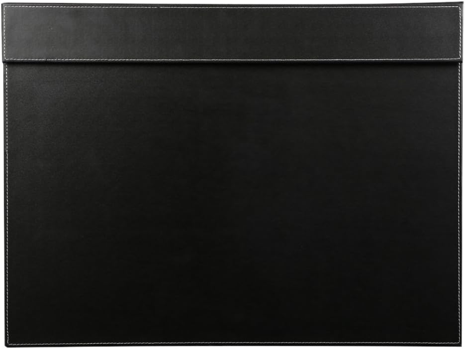 KINGFOM Ultra-Smooth PU Leather Desk Pad - Office Essential 24''x18'' (Black)