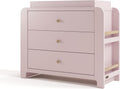 Graco Read-with-Me 3 Drawer Chest with Bookshelves - Blush Driftwood
