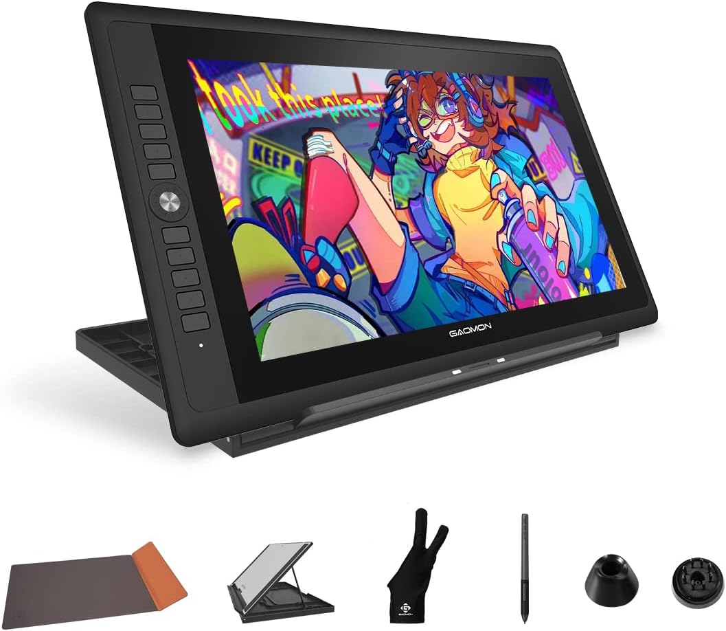 GAOMON PD156Pro 15.6in Drawing Tablet with Screen and Dial Key