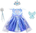 Dressy Daisy Girls' Princess Snow Queen Dress Up Costume - Ice Blue