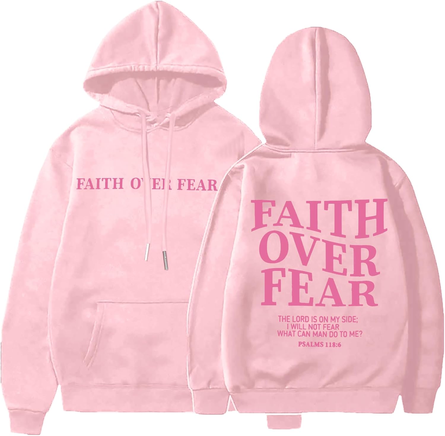 BANGELY Faith Over Fear Hoodie: Christian Style Icon