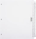 Exhibitindexes Numbered Dividers 1-50 Letter Size - Bold Tabs