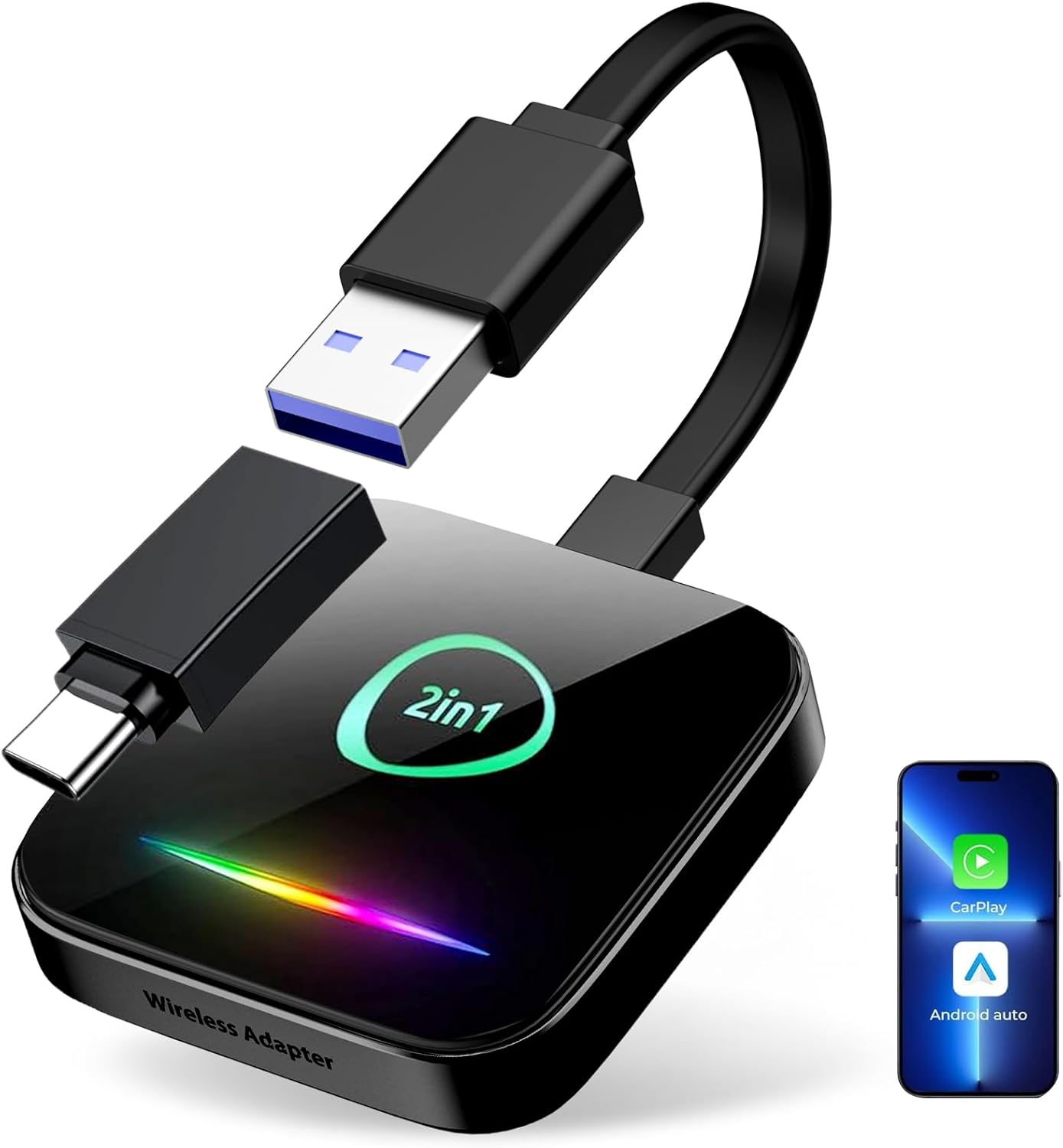 Wireless CarPlay Adapter & Android Auto Dongle for Easy Use